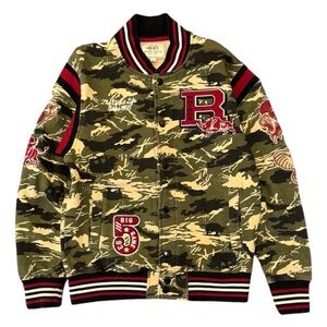 Y2K Ecko Unlimited camo varsity jacket